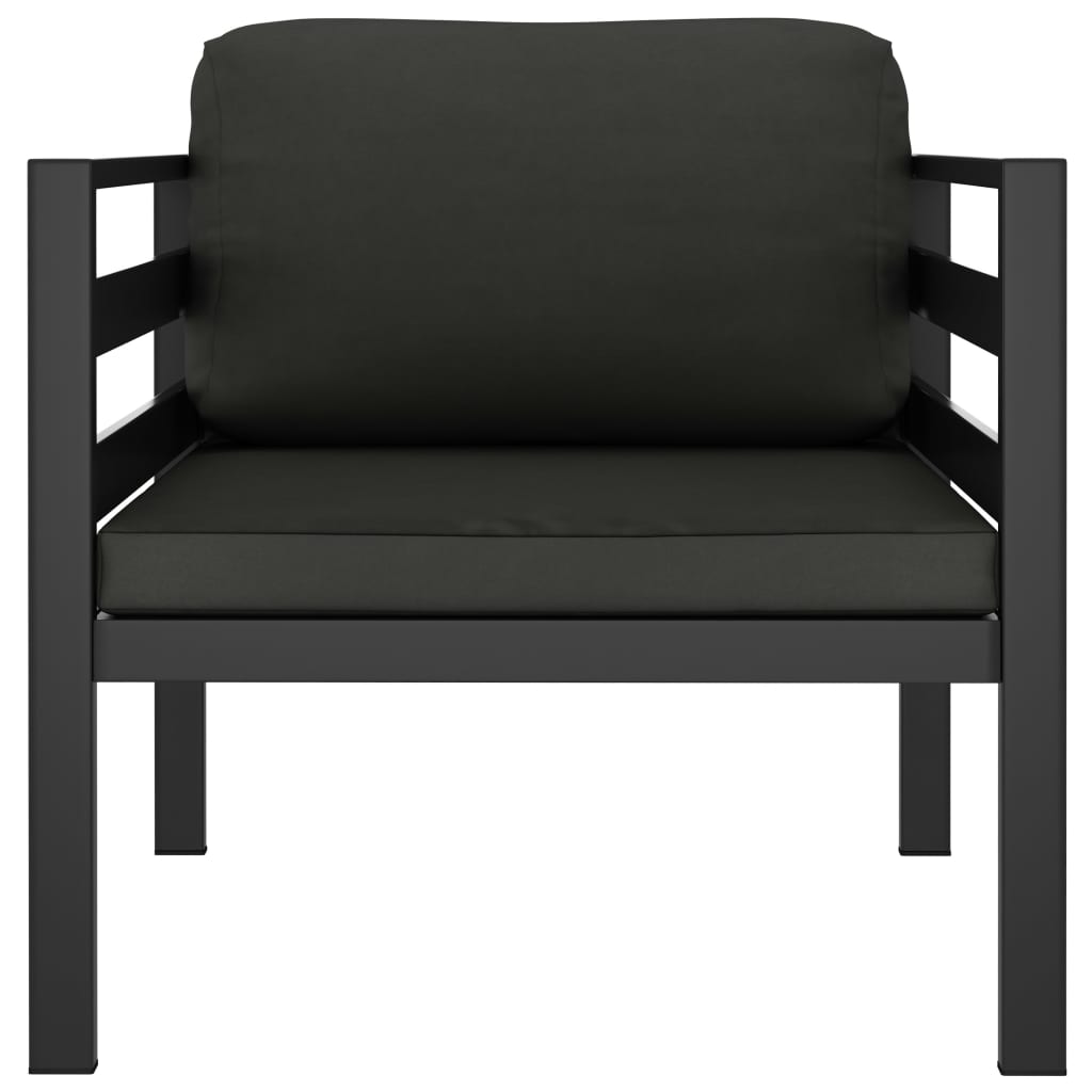 Einzelsofas 2 Stk. mit Kissen Aluminium Anthrazit